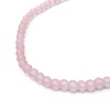 Baby Pink Anklet, 4mm Frosted Glass Beads on Elastic :
