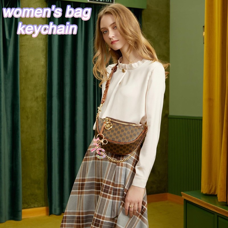 mohito Keyring Letter Keyring with Initial Letters Pink Butterfly Key