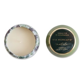 Via Mercato Natale Winter Woods Holiday Collection, Candle, 3.5 oz, Noble Fir & Cedarwood