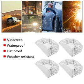Wheel Cover 16 Inch Motorhome Trailer Tyre Cover - 4 Pieces 27 - 29 Inch Wheel Protection Cover, Tyre Cap Silver for Car RV SUV Truck Trailer Tyre Cover Trailer