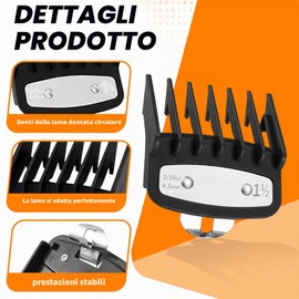 BIVYAX 10 Pezzi Pettini Guida per Tagliacapelli, Compatibili con Macchinetta Barba Wahl, Pettini per Rasoio Testa Calva e Trimmer, Pettini di Ricambio Professionali per Macchinetta Capelli