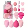 Set de 13 Esponjas para Maquillaje, Beauty Blenders y Aplicadores