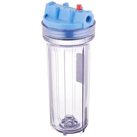 Pentek 158007, Slim Line, 3/8" In/Out, 10" Clear/Blue, w/PR