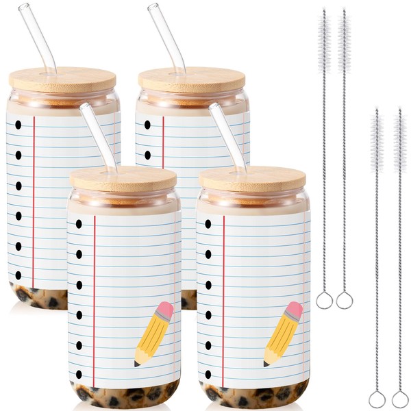 Baderke 4 Set Back to School Gifts Cups for Teacher