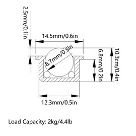 Ball Bearing Rollers, 10pcs Transfer Ball Bearing Wheels NL-8H Nylon Castor, Capacity 2KG Per Castor for Conveyor, Furniture and Wheelchair