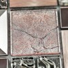 Hominter Metal & Glass Mosaic Tile – Silver & Rose