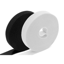 DELUXEFOX Velcro 2 Pack 20mm x 5m Zip Ties Velcro Strong Zip Ties for Cloth Strong Zip Ties for Smart Storage Use for DIY and Commercial Use
