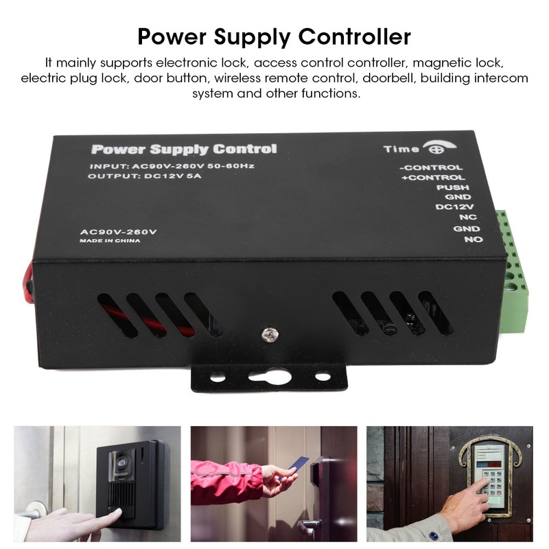 Power Supply Control Backup Battery Port for Door Access Office