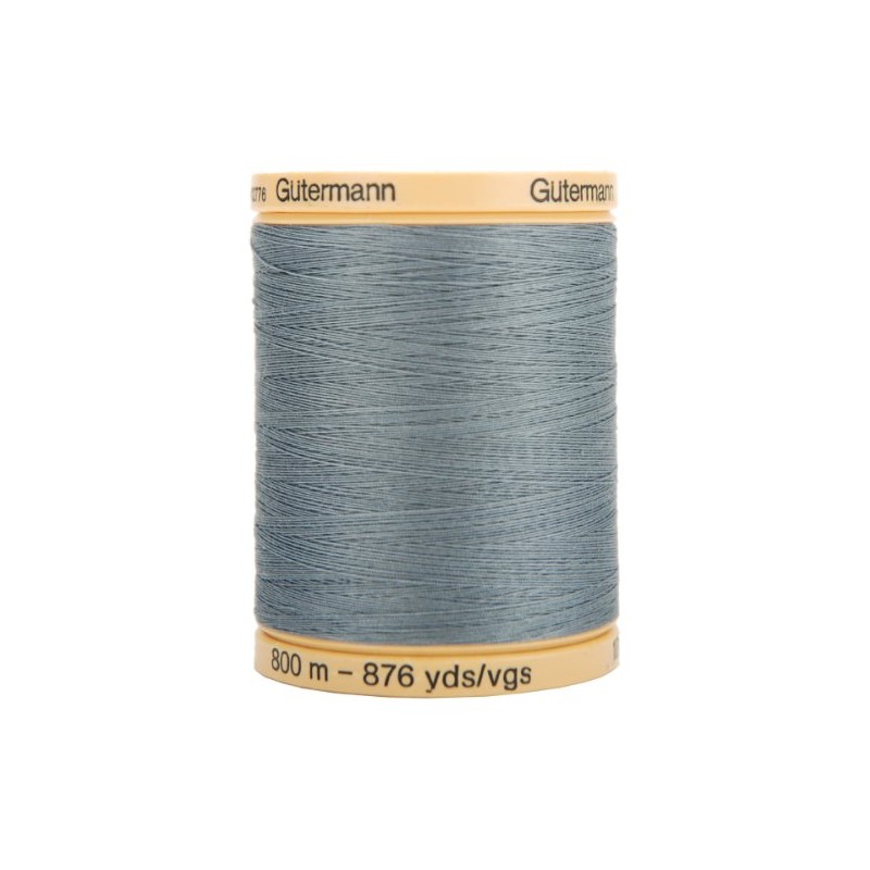 Gutermann Natural Cotton Thread Solids 876yd, Stormy Grey