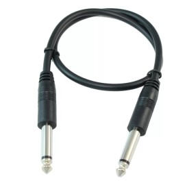 My Cable Mart 1.5ft 1/4inch MONO (TS) Guitar Cable  Male to Male  28AWG  Nickel Plated
