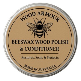 Australian Made Beeswax Wood Polish & Conditioner, Food Grade Beeswax Polish Suitable for Furniture, Chopping Boards, Wooden Kitchen Utensils & Wooden Surfaces (100g / 3.5oz)