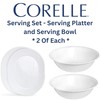 Corelle 12-1/4-Inch Serving Platter, Winter Frost White - 2-Pack with
