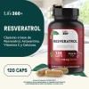 Resveratrol Life 360+ 120 Cápsulas A Base De Resveratrol, Astaxantina