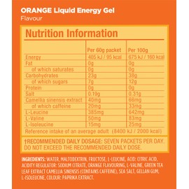 GU Energy Liquid Gels - 4 x 60g Gel Taster Pack - Sports Energy Gels for Running, Cycling, Triathlon (Orange)