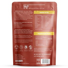 Healthy Living Proteins - Hydrolyzed Multi Collagen Peptides Powder Types I, II, III, V & X - Grass Fed Bovine, Wild Caught Marine, Free Range Chicken - Gluten Free (Strawberry-Lemonade, 16 oz)