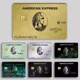 Any Custom Product AE EXPRESS Credit Card Skin Decal Sticker 7-Pack Matte UV Vinyl AMEX