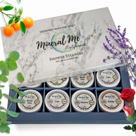 Shower Steamers Aromatherapy - Shower Bombs w/Organic Essential Oils for Vaporizing Steam Spa Relaxation, Relaxing Self Care Birthday Gifts for Men, Women, Him, Her