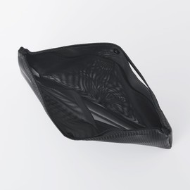 MUJI NDD96A1S Nylon Mesh Bag-In Bag, Black, A4