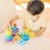 Melissa & Doug Geometric Stacker - Wooden Educational Toy,25 count(pack