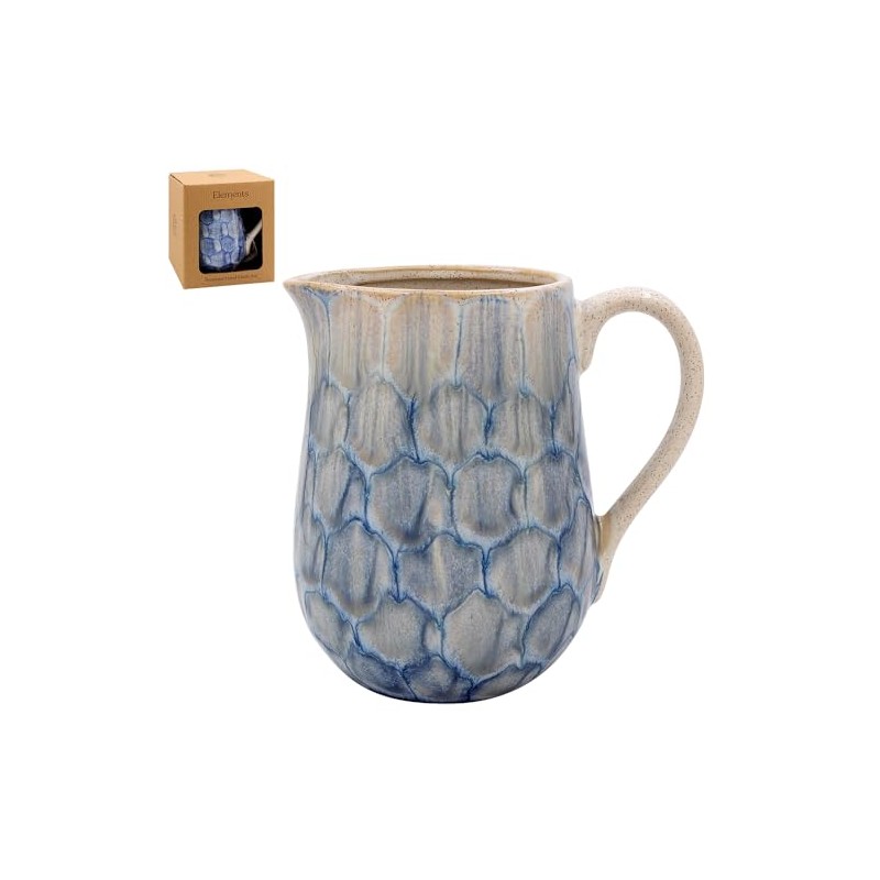 Elements - Hand Made Jug - Blue Tortoise Shell Flower