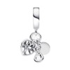 Family Infinity Triple Charm 925 Sterling Silver Pendant,Jewelry Beads Gifts