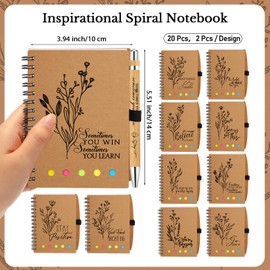 Watersay 30 Set Employee Appreciation Gifts Bulk for Coworkers Inspirational Notebooks with Pens for Staff Team Teachers Students School Office