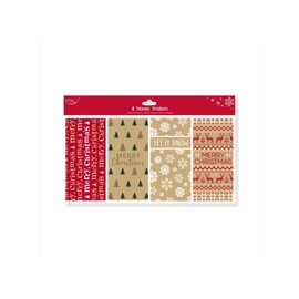Eurowrap North Pole Christmas Xmas Money Cash Gift Wallets & Envelopes, Kraft Designs - Pack of 4 (X31834MWC)