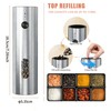 Electric Salt and Pepper Grinder Set, Rechargeable Stainless Steel with