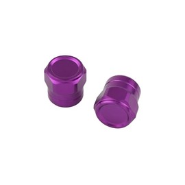 POSH 001800-05 Motorcycle Supplies, Full Billet Air Valve Cap, Short Design, Pack of 2, Blueberry