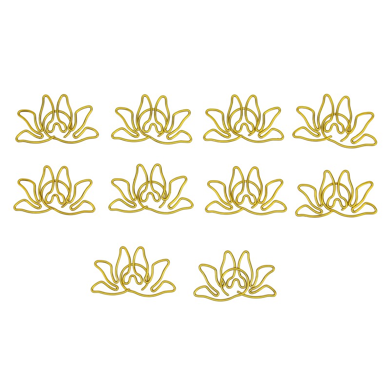 100pcs Shaped Paper Clips Flower Shape Metal Portable Office Clips