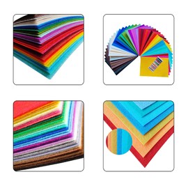 Colour Felt Sheets, Stiff Felt Fabric, 20X30CM Craft Felt, 40 Colours Felt Square for Craft and Sewing Projects