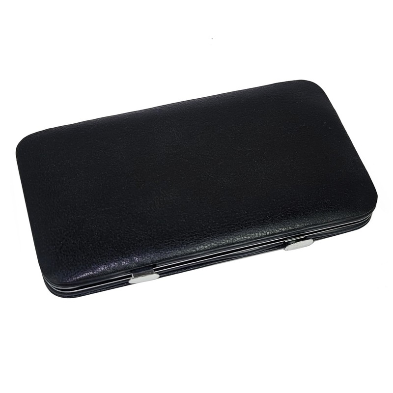 Pocket Chess Set with Black PU Leather Case, Portable Foldable