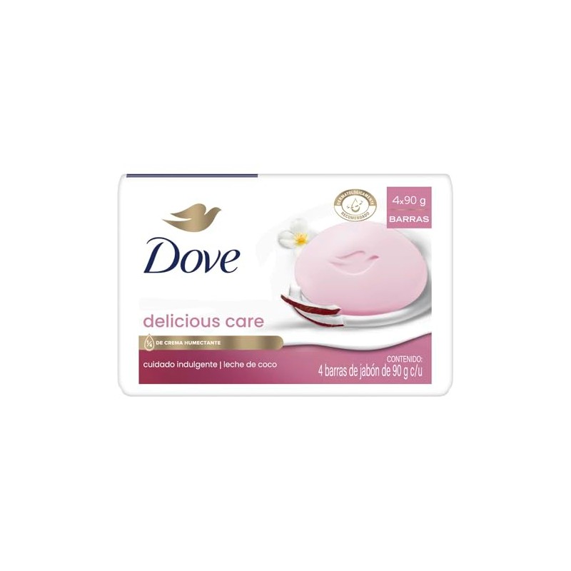 Dove Jabn Delicious Care Leche de Coco 4 x 90g