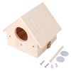 Outdoor Innovative Wooden Bird House Birds Nesting Breeding Cage Ornament