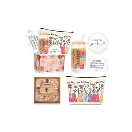 Grandma Gifts, Birthday Gifts for Grandma from Granddaughter Grandson, Mothers Day Thanksgiving Christmas Ideas Gifts for Grandma Basket Set of 5