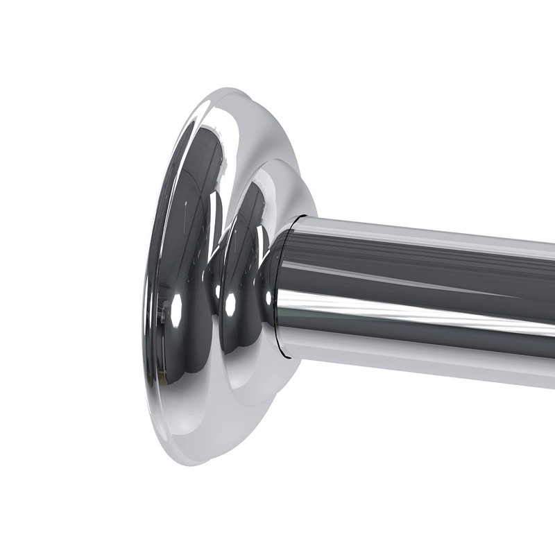 Zenna Home Adjustable Shower Rod, 44" to 72", Permanent Wall-Mounted