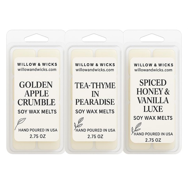 Willow & Wicks Signature Trio Wax Melt Bundle – 3