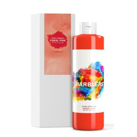 MARBLERS Liquid Colorant 11oz (310g) [Coral Pink] | Water-Based | Super-Concentrate | Dye, Tint, Pigment | Odorless | Non-Toxic | Great for Concrete, Cement, Mortar, Grout, Gypsum, Water-Based Paint