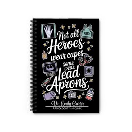 Flairy Land Radiolology Technician Notebook - Some Wear - Gift for Future Rad Radiologist Doctor Appreciation Spiral Journal Custom Name