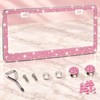 2pcs Bling Rhinestone License Plate Frame, Sparkling Crystal Car Tag