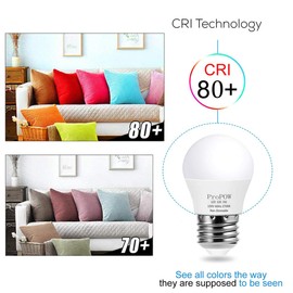 ProPOW A15 LED Bulb 40 Watt Equivalent, 5W LED Light Bulbs, Soft White 2700K Energy Saving Low Watt Light Bulbs,E26 Base Bulb for Home Bedroom(4 Pack)