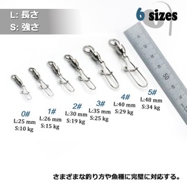 9KM DWLIFE Swivel Snap Ball Bearings Set of 30 Stainless Steel High Strength Corrosion Resistant Fast Rotation Quick Change Fishing Tackle Rigging Saltwater Fishing Lures #0 (8kg) 30pcs