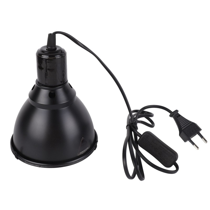 5.5in Reptile Lamp Fixture Uniform Heating Professional Shallow Dome Lamp