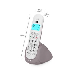 SPC Art - Cordless Landline Telephone with Illuminated Display, Caller ID, Handsfree, Phonebook, Mute Mode, Gap Compatibility and ECO Mode - White