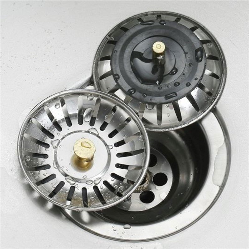 RIBHNXHI 304 Stainless Steel Sink Strainer Plug 79mm, Rust-Proof Kitchen