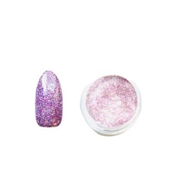 1x Acrylic Powder pot Glitter Collection Nail Extension Art Design Manicure pedicure (Pink Holographic)