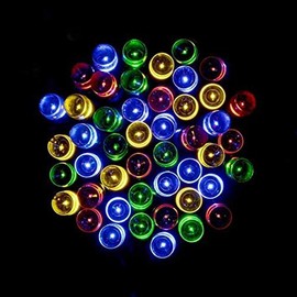 100 LED Garden Solar String Light Multi-Colour Fairy Outdoor 10m Lit Weather Proof
