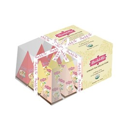 Brew La La Ginger Tea Collection-12 Pyramid Tea Bag Sampler-USDA Certified Organic