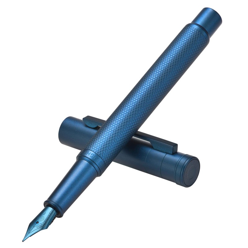 Hongdian Fountain Pen Dark Blue Forest Fine Nib Pen, Classic