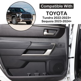 Aunginsy Car Inner Door Panel Strip Trim Cover Compatible with Toyota Tundra 2022 /Sequoia 2023 Car Front Rear Door Handle Panel Protection Cover Decoration Sticker Molding Accessories(with a Hole)